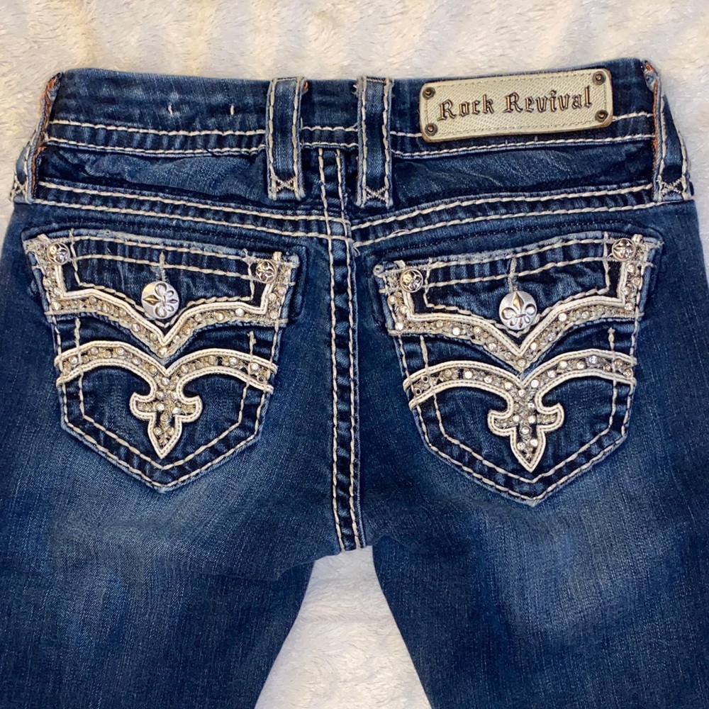 Rock Revival Women's Dark Blue Karla Skinny Jeans
